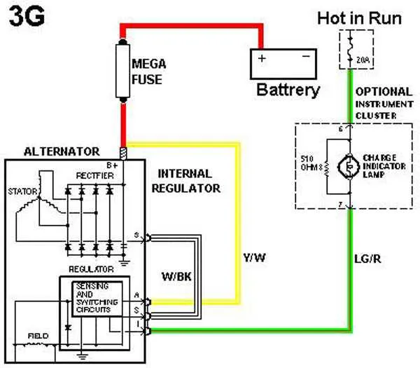one wire alternator wiring diagram
