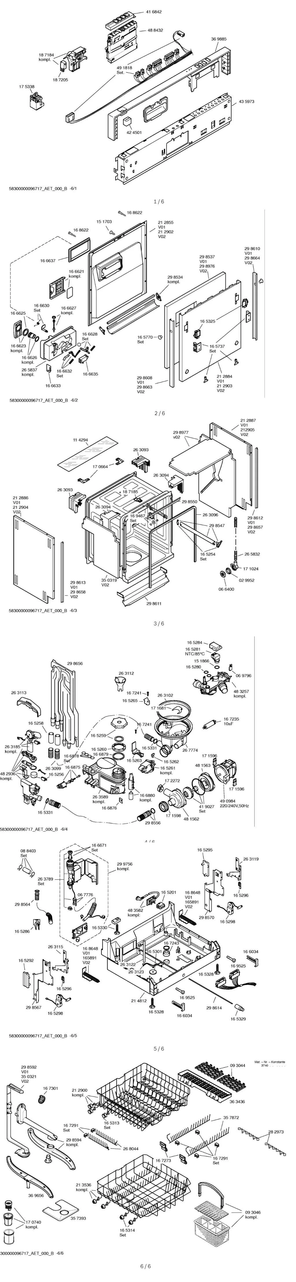 parts of a dishwasher diagram