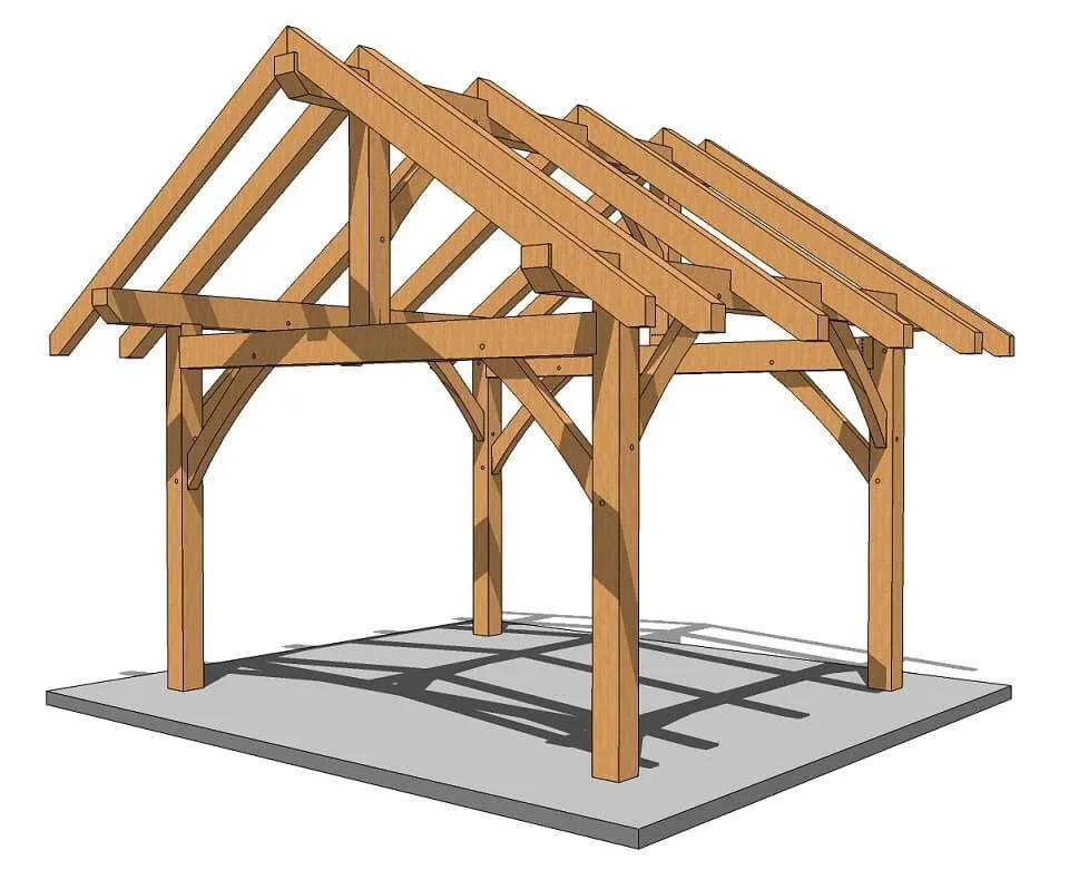 post and beam construction diagram