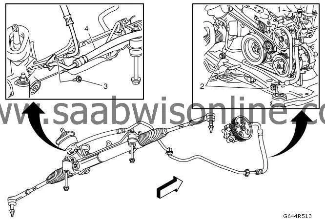 power steering line diagram