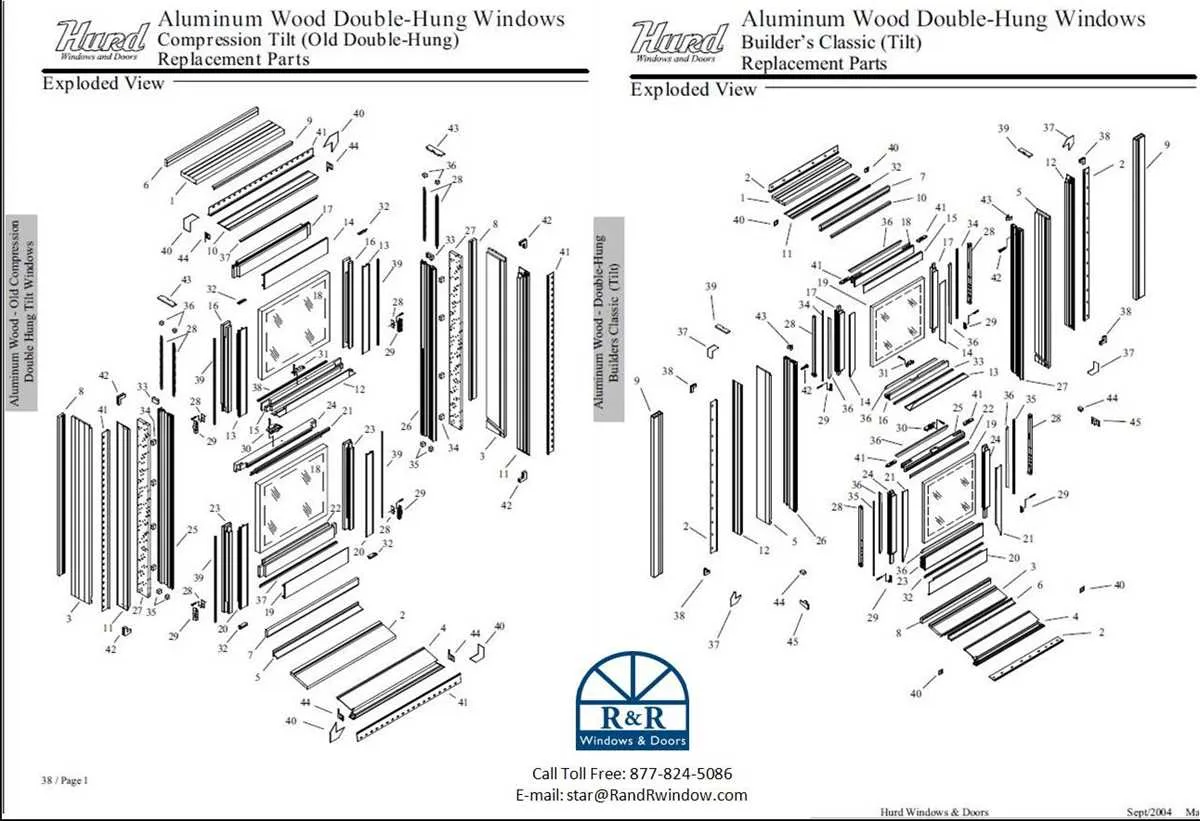 replacement window parts diagram