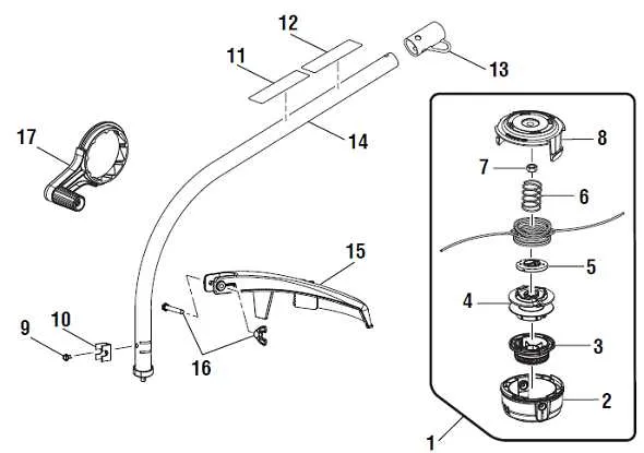 ryobi s430 parts diagram