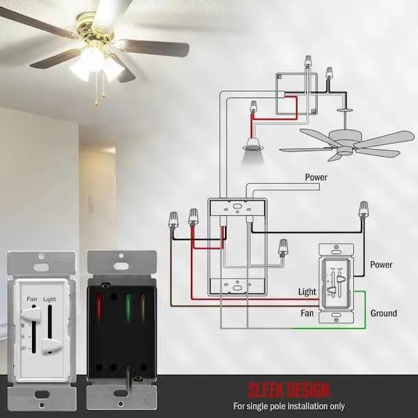 schematic 3 speed ceiling fan wiring diagram