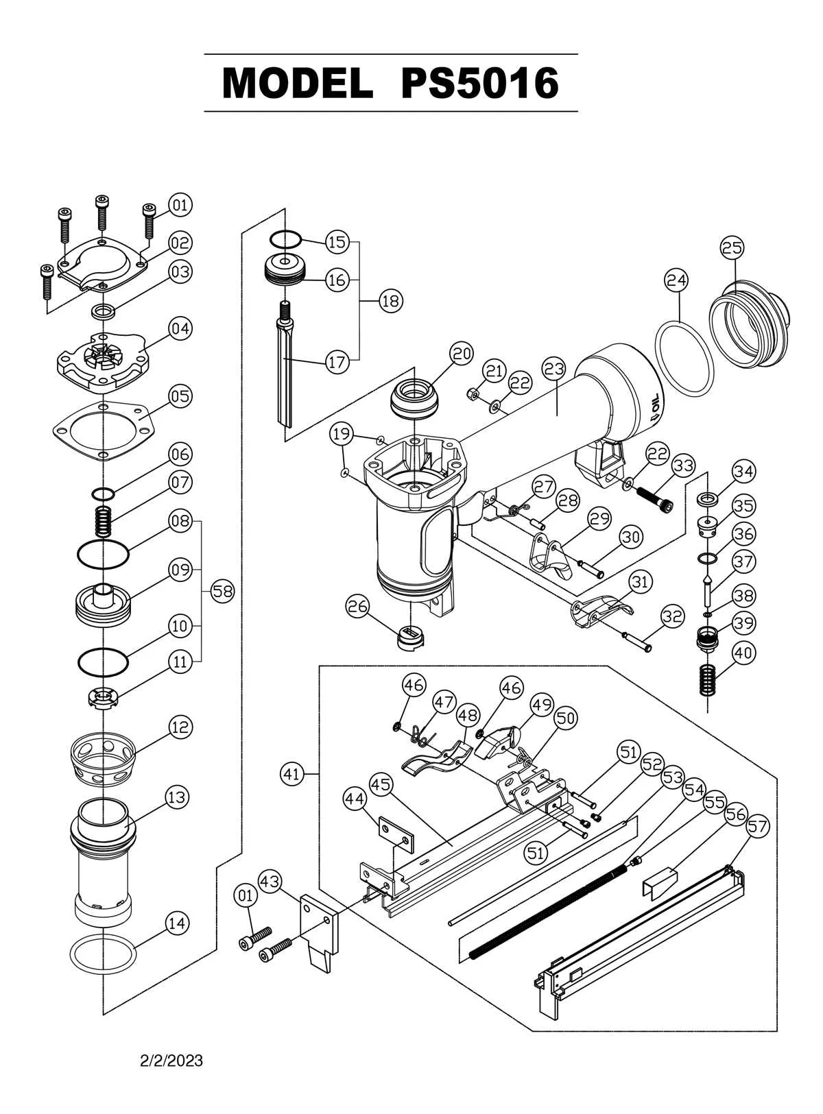 senco model l parts diagram