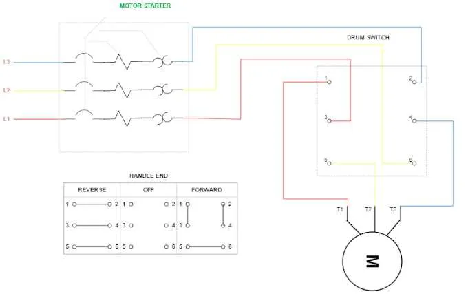 single phase reversible motor wiring diagram