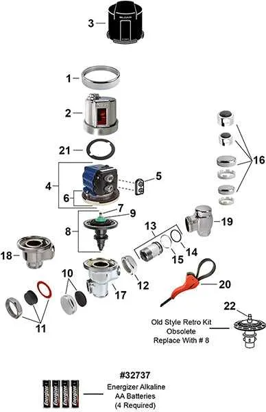 sloan valve parts diagram