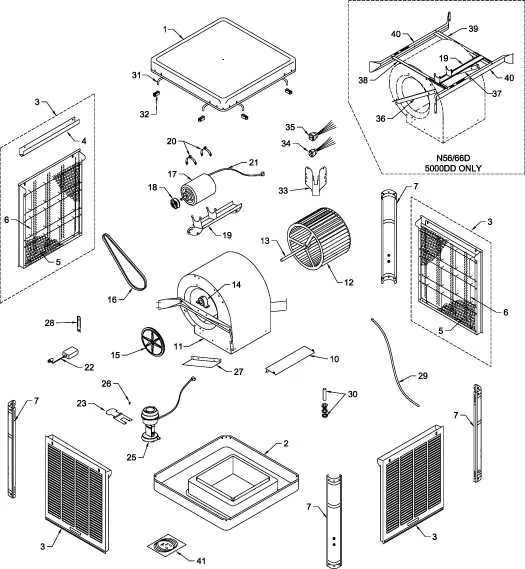 swamp cooler parts diagram