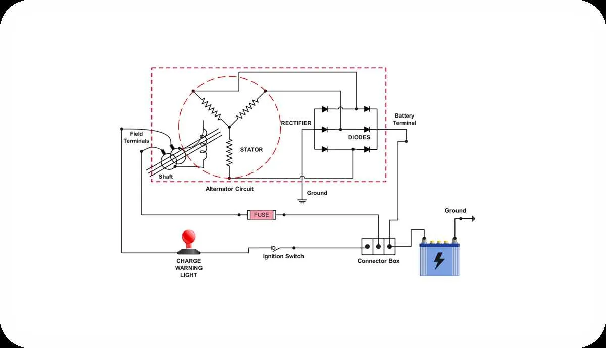 three wire alternator wiring diagram
