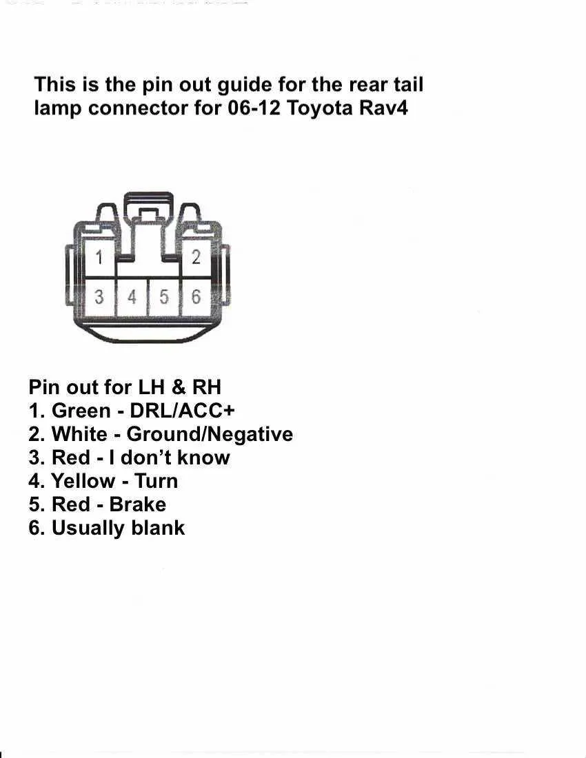toyota tail light wiring diagram