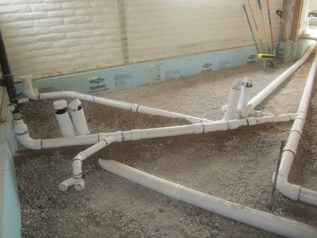 under slab plumbing diagram