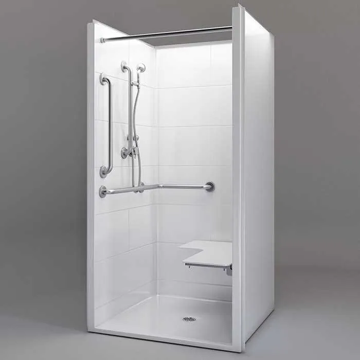 walk in shower shower grab bar placement diagram