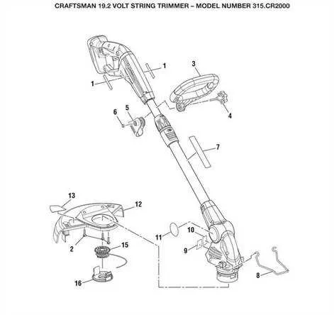weed eater parts diagram