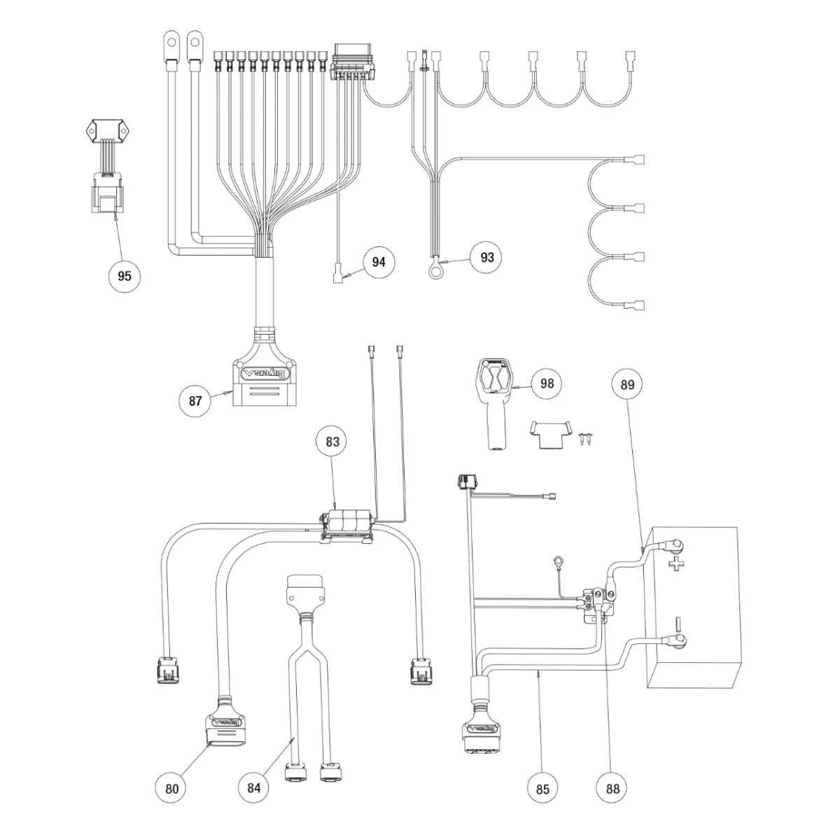 western plow wiring harness diagram