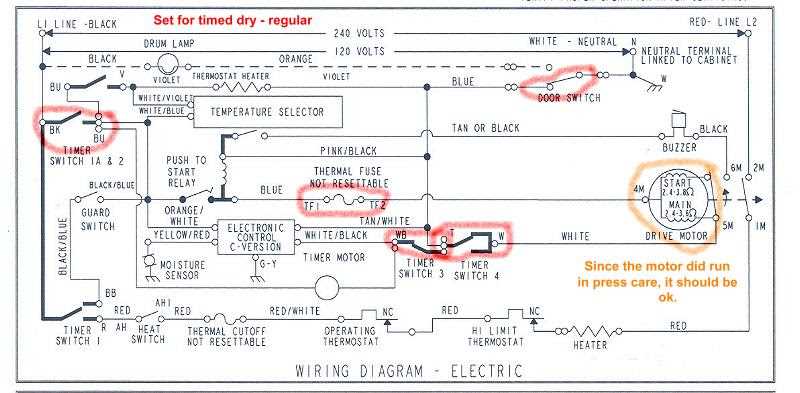 Whirlpool dryer electrical diagram