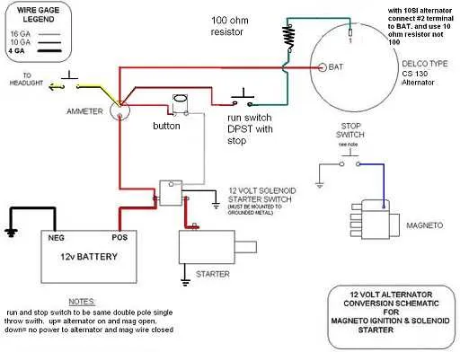 wiring gm alternator diagram