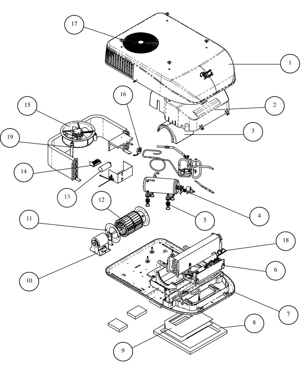 air conditioner parts diagram