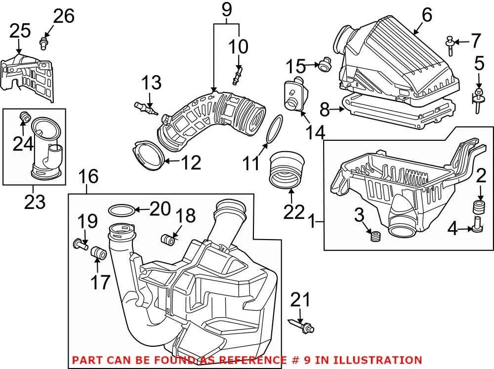 air intake hose diagram