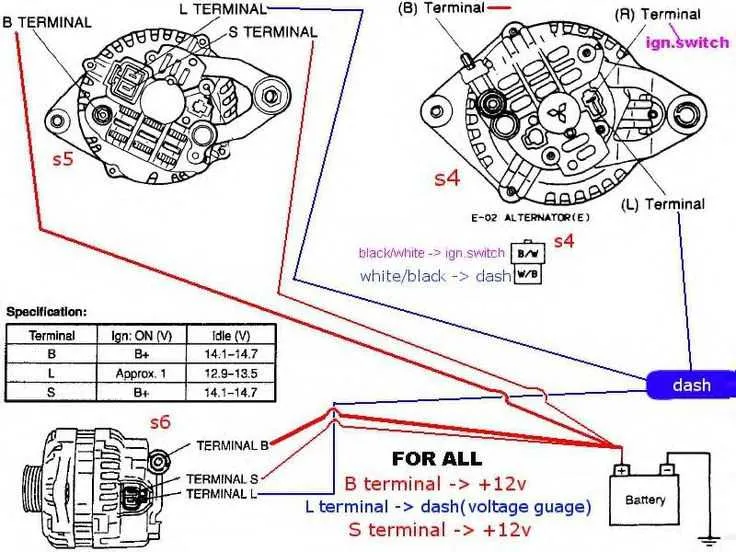 3 wire alternator diagram