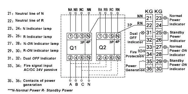 automatic transfer switch electrical diagram