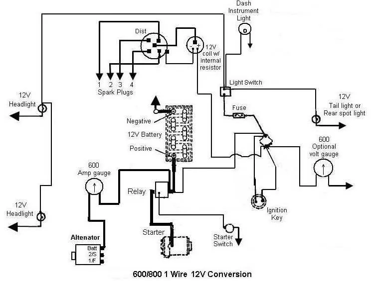 12 volt wiring diagram for 8n ford tractor