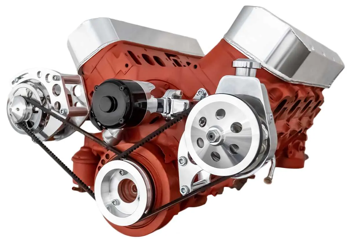 chevy 350 power steering pump bracket diagram