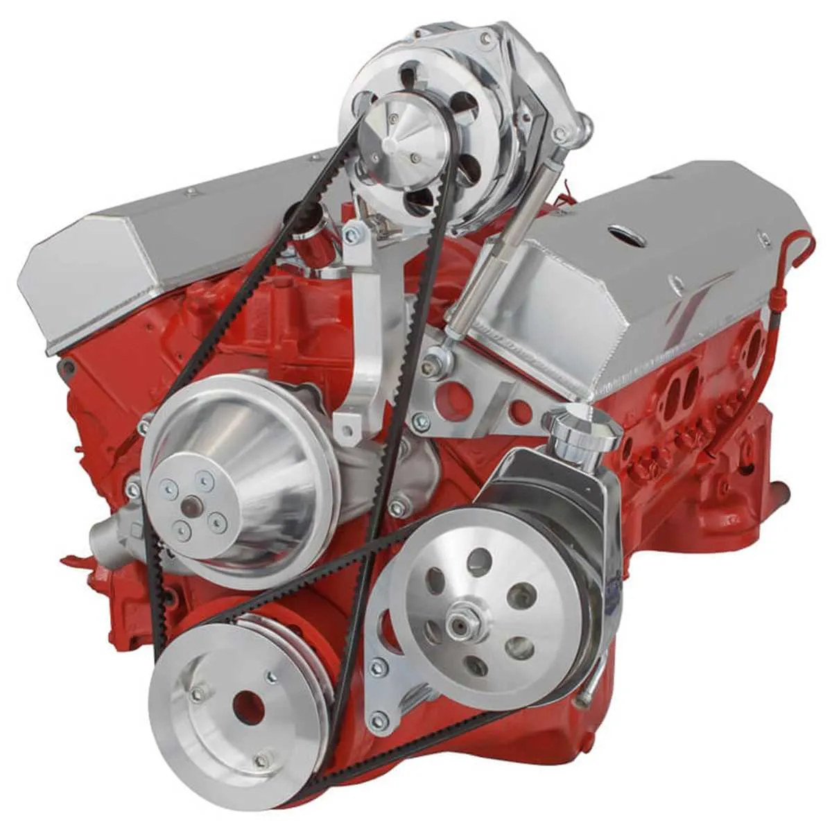 chevy 350 power steering pump bracket diagram