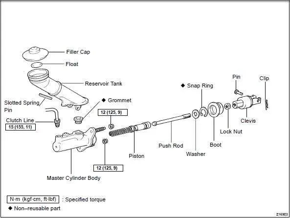 clutch master cylinder diagram