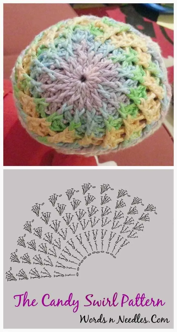 crochet beanie pattern diagram