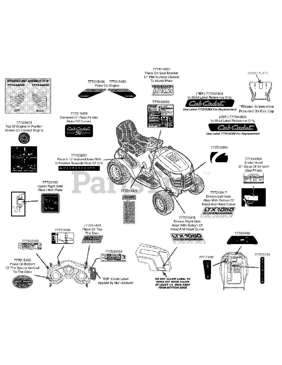 cub cadet ltx 1050 deck belt diagram