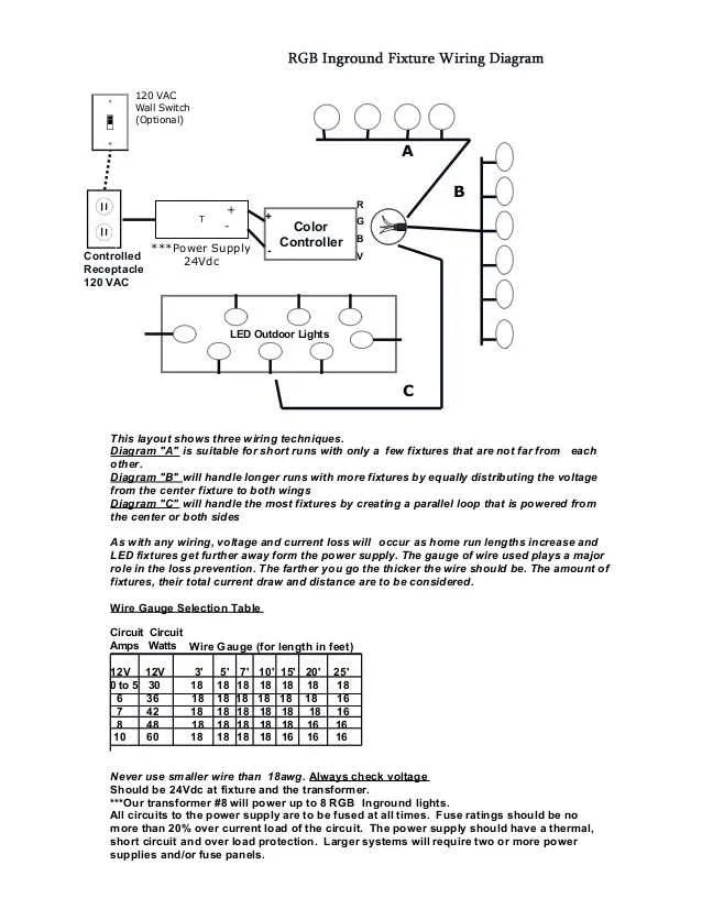 landscape lighting wiring diagram