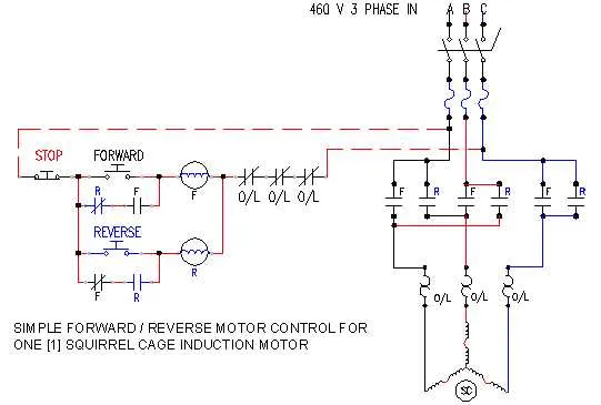 3 phase 480 volt reversing switch wiring diagram