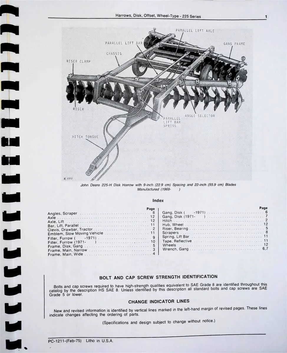disc harrow parts diagram