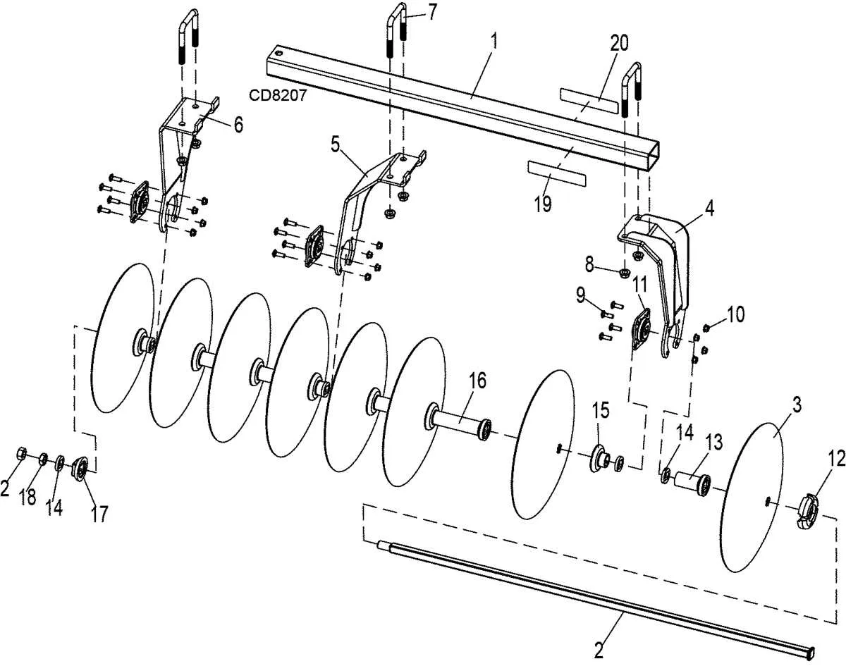 disc harrow parts diagram