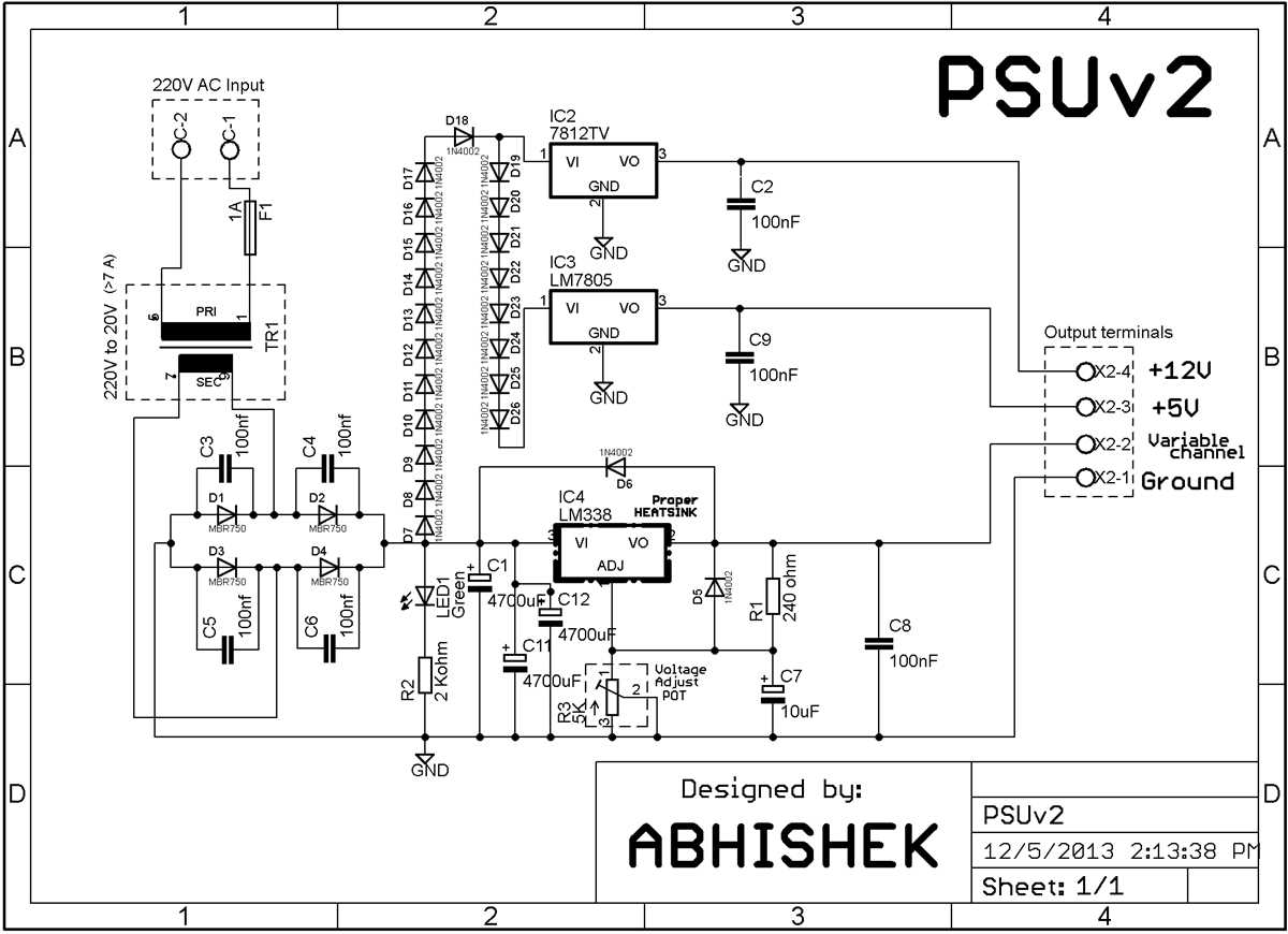 Steps to build the bench power supply: