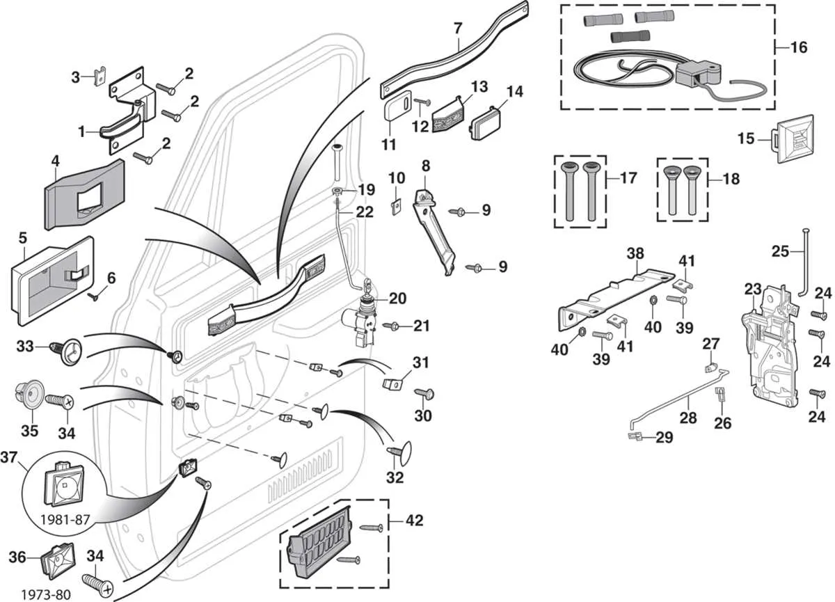 door silverado chevy silverado interior parts diagram