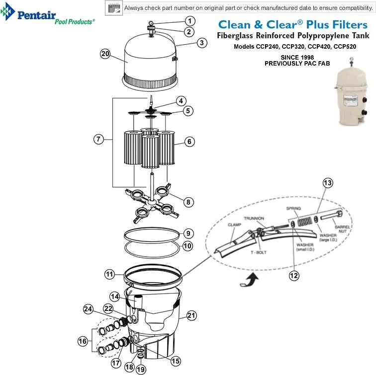 pentair sand filter parts diagram