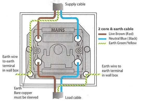 double pole switch diagram