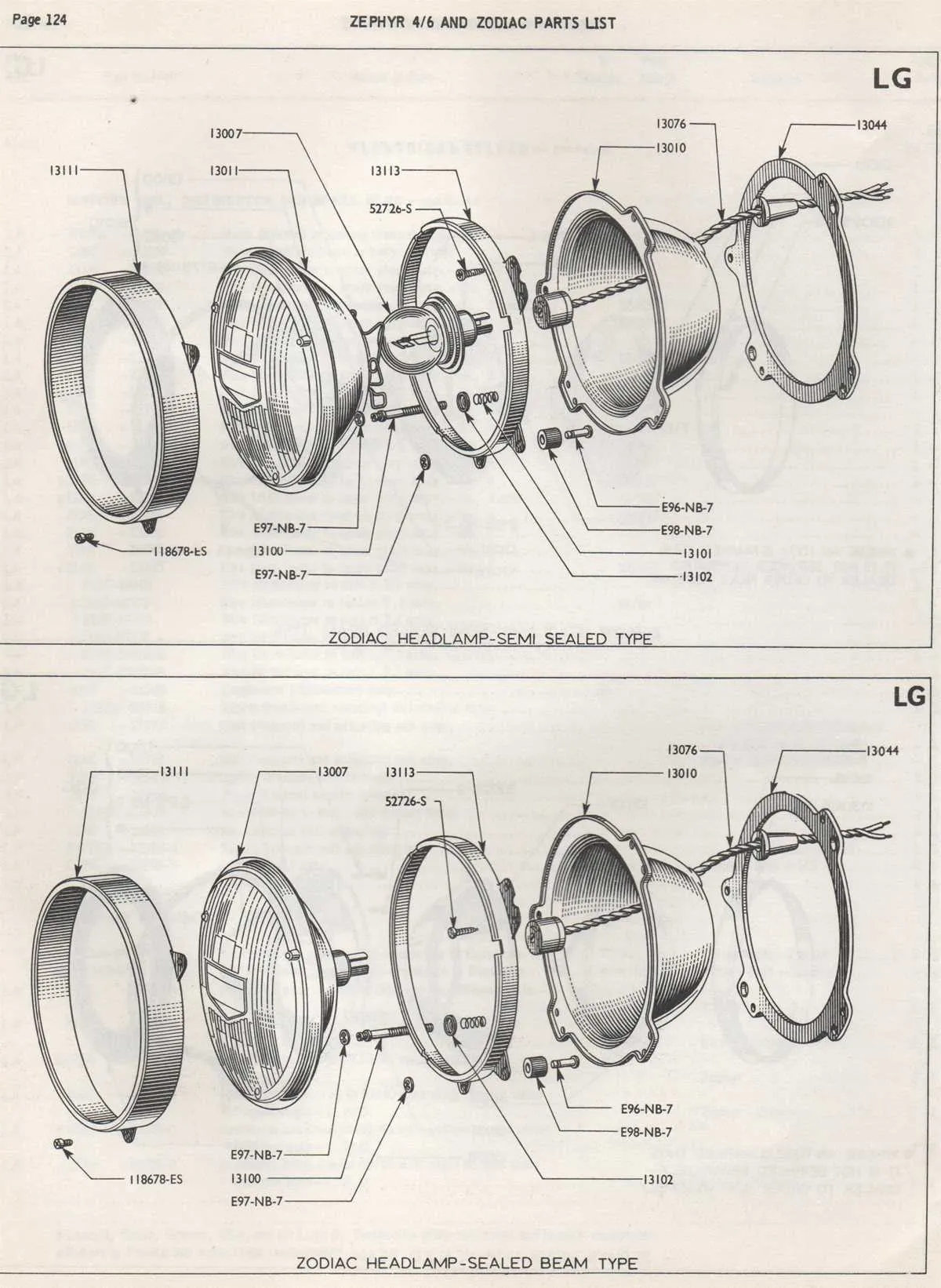 diagram headlight parts names