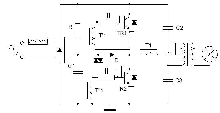Electronic transformer circuit diagram