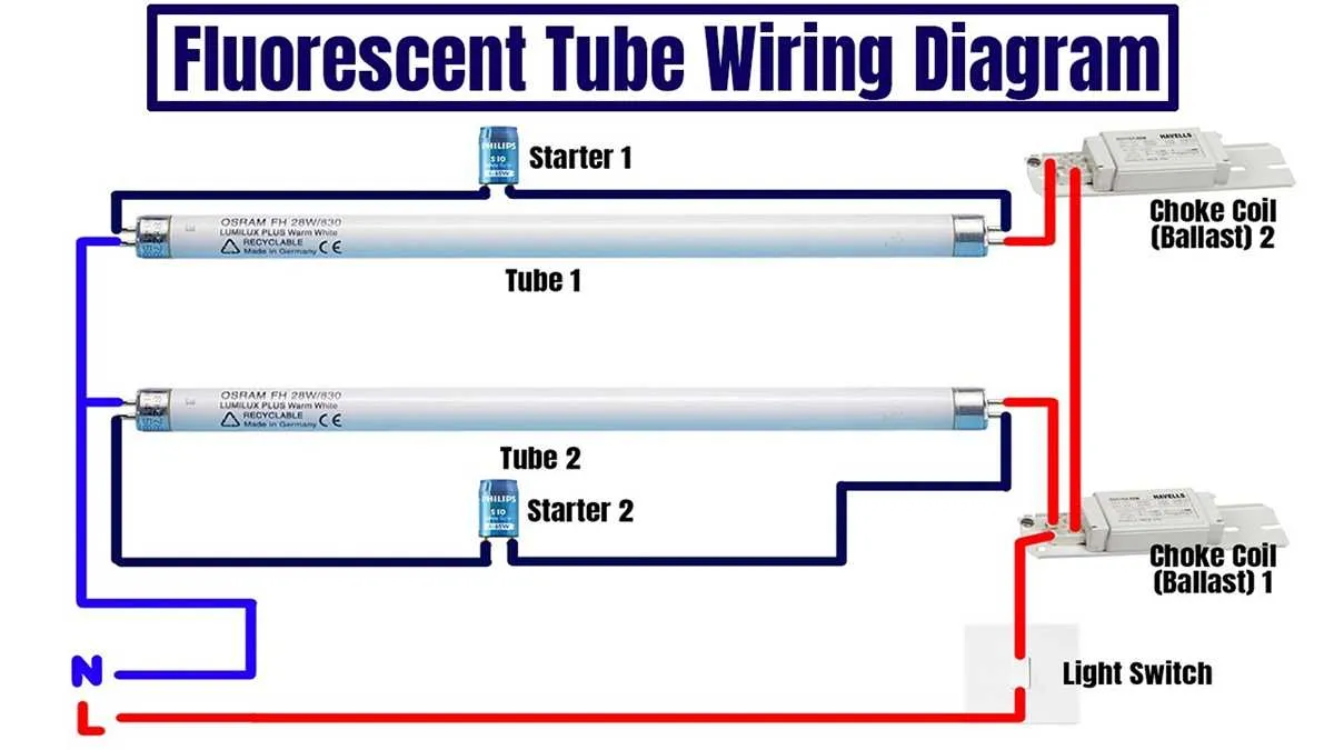 fluorescent bulb wiring diagram