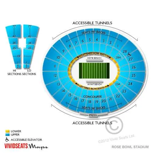 rose bowl stadium diagram