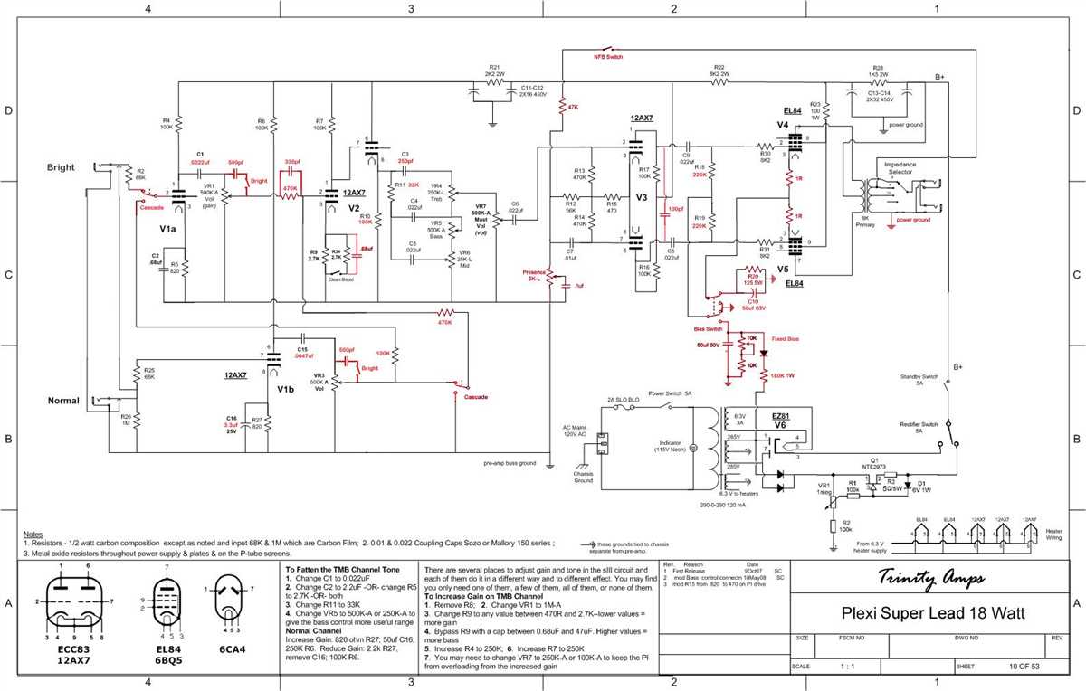 Modifying the Super Lead 100 Schematic