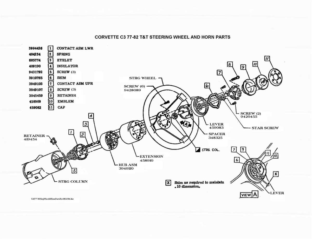 1. Tilt Steering Column: