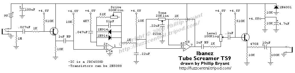 Ibanez tube screamer schematic