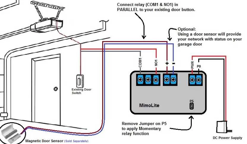 garage door opener electrical diagram