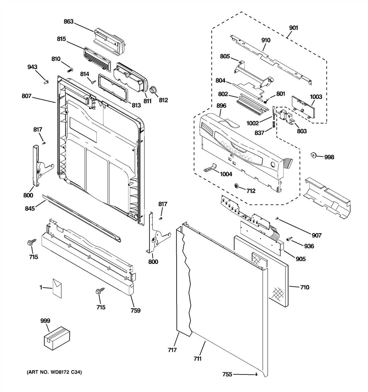 Rinse Aid and Detergent Dispenser Parts