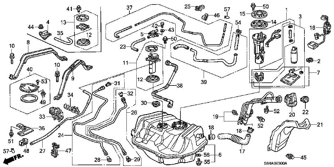 Honda odyssey exhaust system diagram