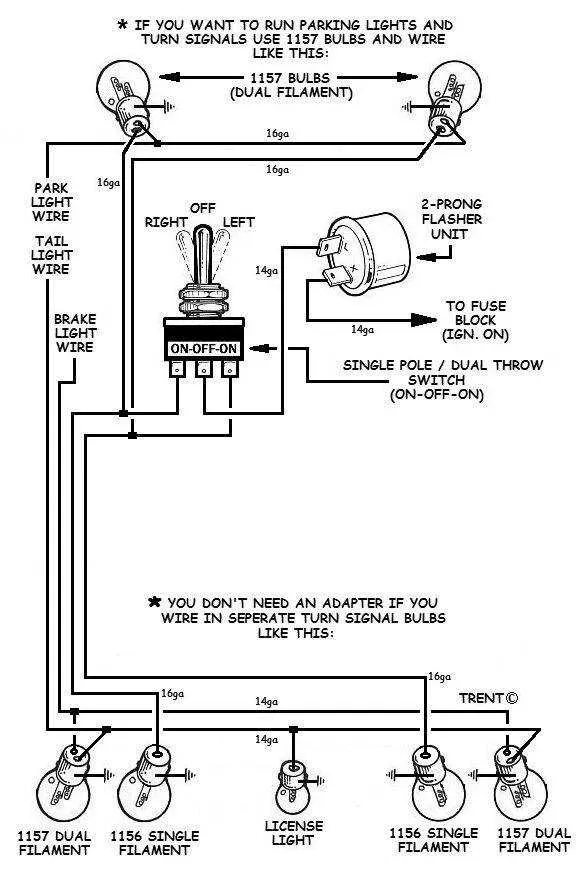 universal turn signal switch wiring diagram