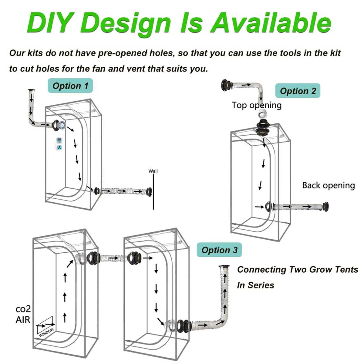 grow tent ventilation setup diagram