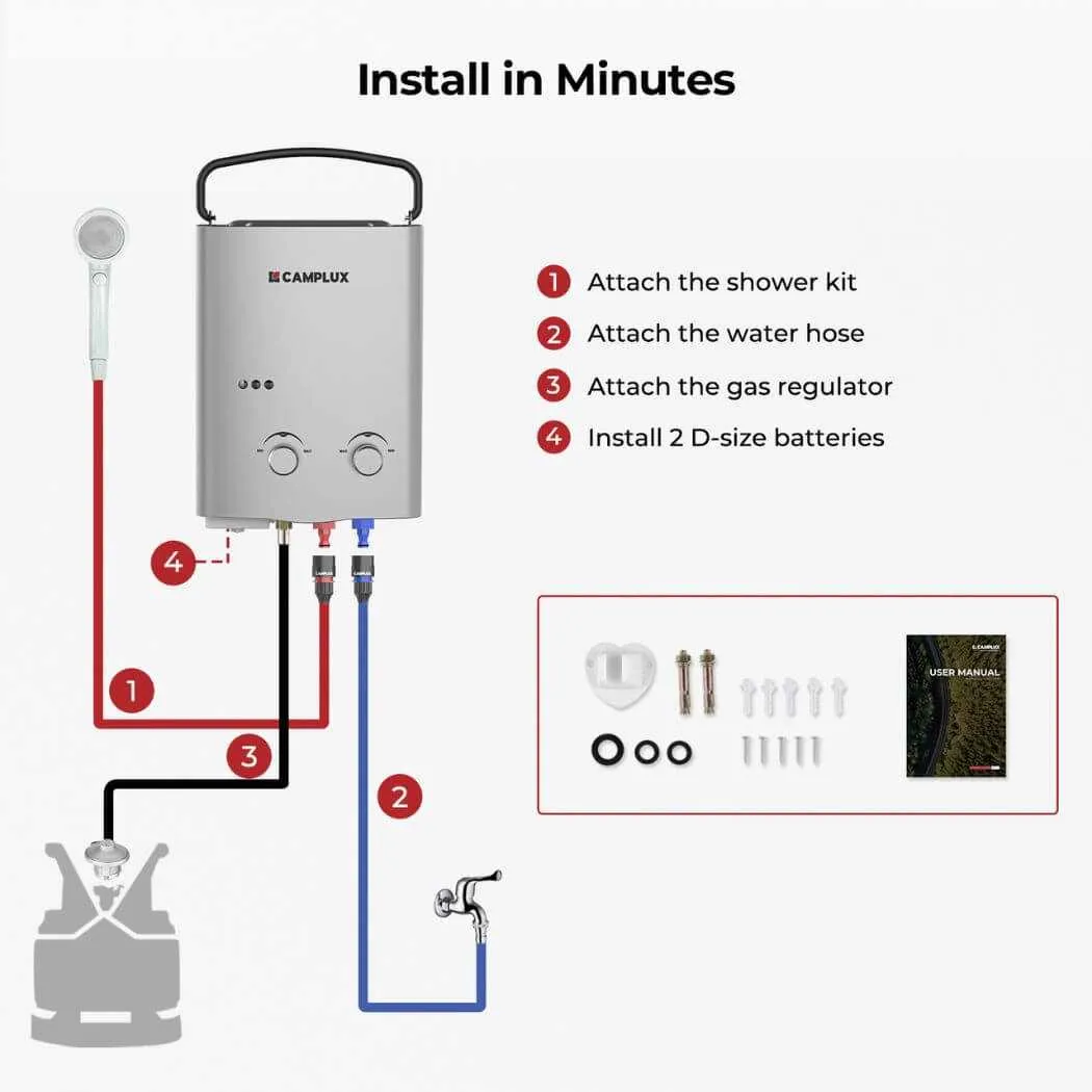 gas water heater installation diagram